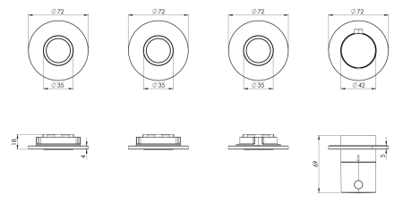 Смеситель для душа Remer X Style X99D3PKBXV встраиваемый в стену нержавеющая сталь с термостатом