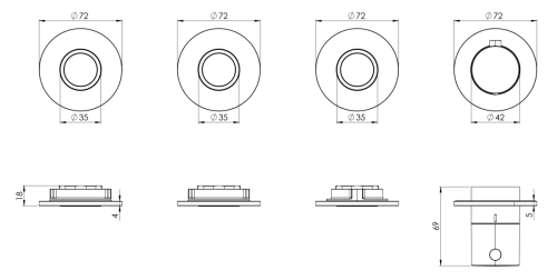 Смеситель для душа Remer X Style X99D3PKBXV встраиваемый в стену нержавеющая сталь с термостатом - фото 2