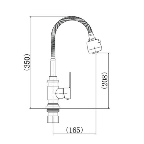Смеситель для кухни Fashun A54401-3 на мойку сатин - фото 3