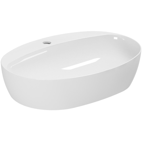 Раковина из санфаянса Azzurra ELEGANCE ELLA060420CMBI/(ECI60M bi)*1 60х42 накладная цвет белый