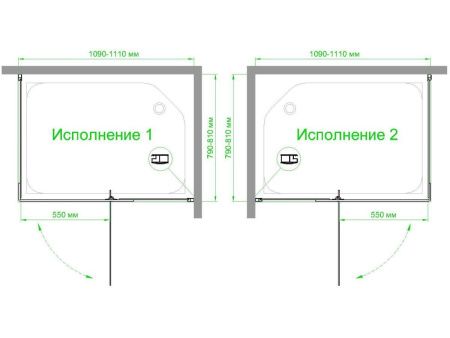 Душевой уголок Royal Bath HPVD RB8110HPVD-C 110х80 стекло матовое профиль белый без поддона