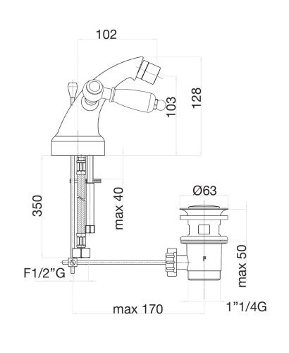 Смеситель Fiore 02OO0632 на биде золото - фото 3