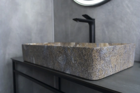 Раковина керамическая Gid Geométrico 54475 60х30 накладная цвет многоцветный без отверстий под смеситель