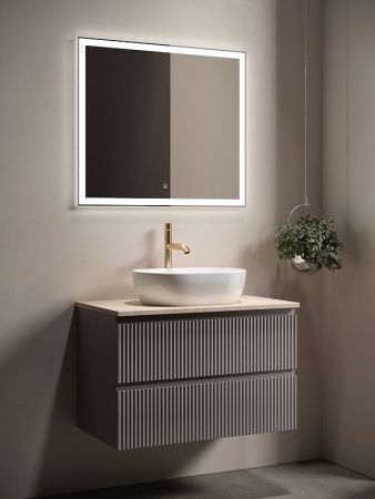 Тумба под раковину Sancos SNOB R SNR80SM 80х40 подвесная цвет коричневый