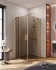 Душевой уголок Cezares SLIDER SLIDER-AH-1-90-90/100-BR-BORO 90х90 стекло тонированное профиль золото без поддона