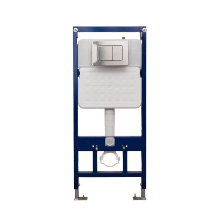 Инсталляция с закладными для подвесного унитаза для инвалидов с кнопкой смыва из нержавеющей стали Dstrana SANTEYA STEEL 9198