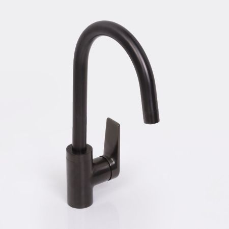 Смеситель для кухни Wasserkraft Wiese 8400 8407 на мойку серый