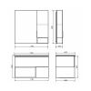 Зеркало-шкаф Comforty Франкфурт 00-00011079CF 70х80 подвесной цвет серый