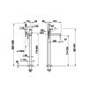 Смеситель Gessi Kartell 63528#031 напольный хром