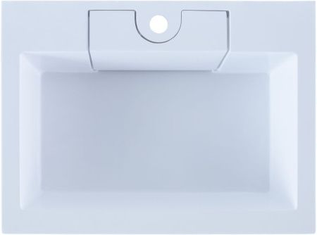 Раковина из искусственного камня Aquanet Фортуна 00181907 60х50 полувстраиваемая цвет белый 1 отверстие под смеситель