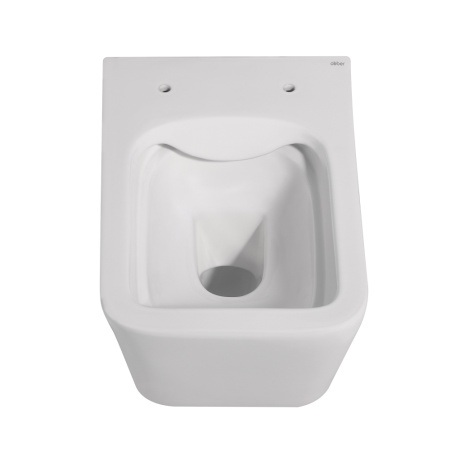 Унитаз подвесной Abber Rechteck AC1201MW белый матовый с сиденьем микролифт безободковый каскадный смыв