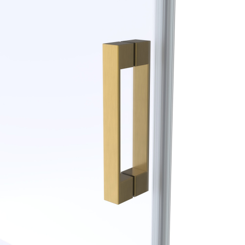 Душевая дверь Vegas-Glass Z2P Protec Z2P Protec 210 03 Moru 210х200 стекло рифленое профиль золото матовое - фото 2