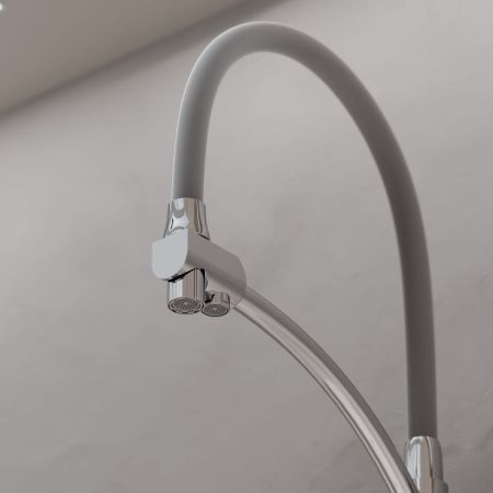 Смеситель для кухни Sancos Eri SC4001CH на мойку хром/серый