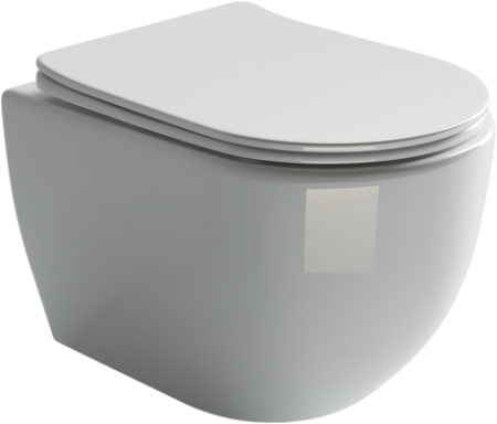 Унитаз подвесной Ceramica Nova MIA CN1805 белый с сиденьем микролифт безободковый душевой смыв