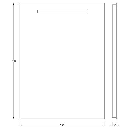 Зеркало Evoform Lumline BY 2002 60х80 подвесное
