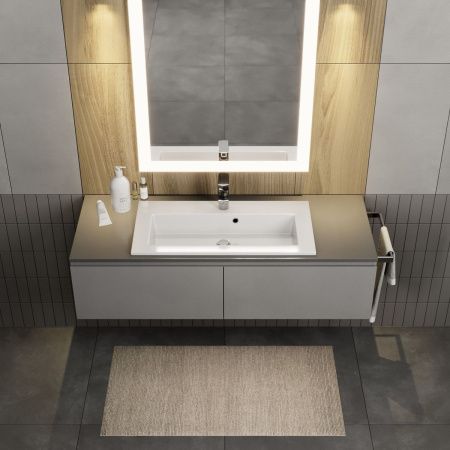 Раковина керамическая Uperwood Aurora RAurora70wg 70х40 полувстраиваемая цвет белый