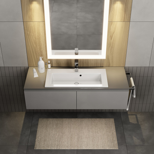Раковина Uperwood Aurora 71 см RAurora70wg полувстраиваемая цвет белый - фото 4