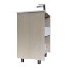 Тумба с раковиной Comforty Тулуза 00-00016585CF 60х50 напольная цвет белый/бежевый