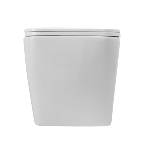 Унитаз подвесной Art&Max Maxima AM010CHR/AM010SC белый с сиденьем микролифт каскадный смыв - фото 3