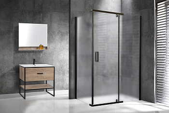 Душевой уголок Royal Bath HPVD RB1140HPVD-C-BL 140х100 стекло матовое профиль черный без поддона Душевой уголок Royal Bath HPVD RB1140HPVD-C-BL 140х100 стекло матовое профиль черный без поддона