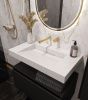 Раковина из искусственного камня Armadi Art Flat 859-080-CLCT 80х50 подвесная цвет белый без отверстий под смеситель