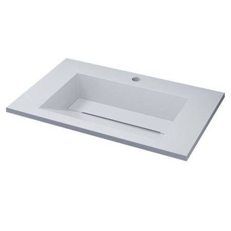 Раковина из искусственного камня Uperwood Next Premium 2900000091 70х50 полувстраиваемая цвет белый