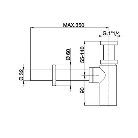 Сифон для раковины Cisal Complementi ZA0040424Q Акция белый