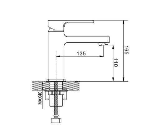 Смеситель Shevanik S8271H на раковину черный - фото 3