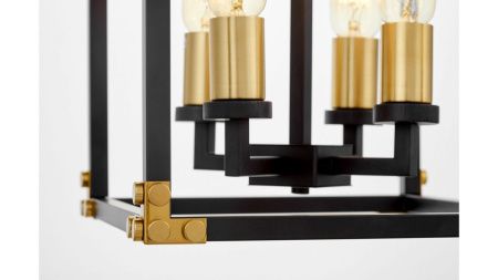 Люстра подвесная Lumina Deco Waldorf (Валдорф) LDP 1140-4 BK+MD