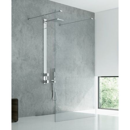 Душевая перегородка New Trendy NEW MODUS Chrome EXK-5498 140х200 стекло прозрачное профиль хром