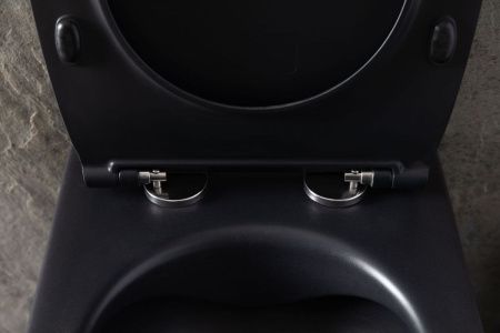 Чаша унитаза подвесная Allen Brau Reality 4.32006.31 цвет черный без сиденья безободковая каскадный смыв