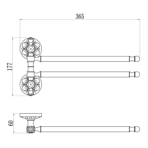 Полотенцедержатель Savol S-006602H - фото 3