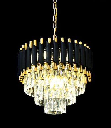 Люстра подвесная Lumina Deco Funneli (Фуннели) LDP 6003-400 BK+F.GD