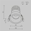 Светильник встраиваемый Maytoni Technical Dip DL117-15W-2.7K-W