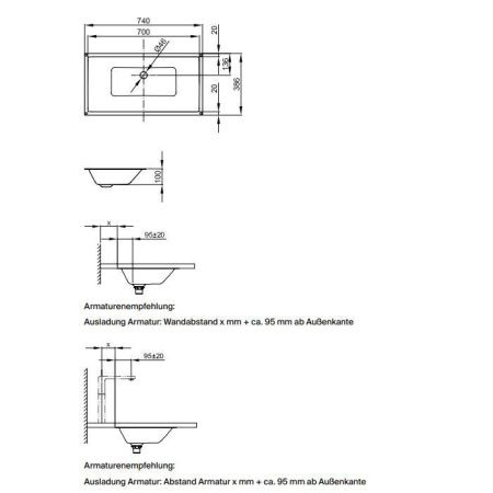Раковина из нержавеющей стали Bette Loft A231-000 70 см встраиваемая цвет белый без отверстий под смеситель