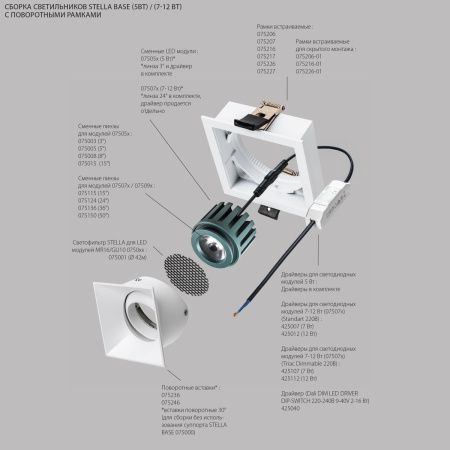 Модуль светодиодный 5W 2700K Lightstar Stella Base (Стелла Басе) 75052
