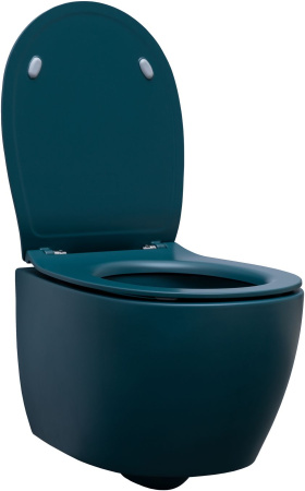 Чаша унитаза подвесная Allen Brau Fantasy 4.11004.PT цвет зеленый без сиденья безободковая каскадный смыв