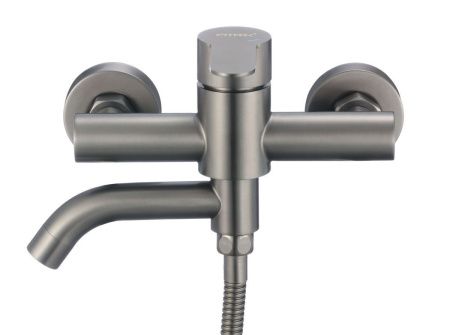 Смеситель для ванны и душа Fmark FS8206Q настенный графит