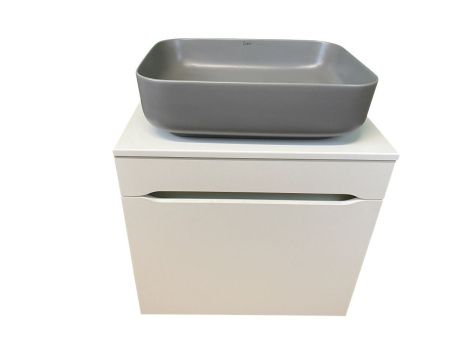 Тумба с раковиной Sintesi STL.W7013_SIN-LVB-APP-409GM 60х60 подвесная цвет белый