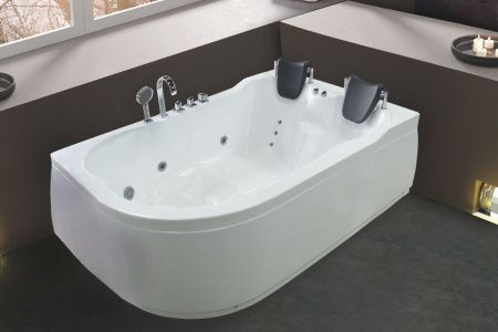 Ванна акриловая Royal Bath NORWAY RB331100K-R 180х120 пристенная асимметричная с каркасом