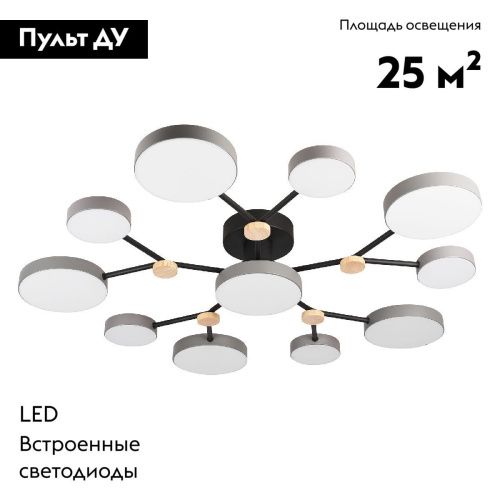 Люстра потолочная LED4U L3201-960 GR - фото 2