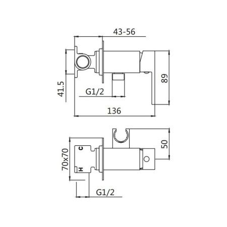 Гигиенический душ со смесителем Shevanik S127C белый