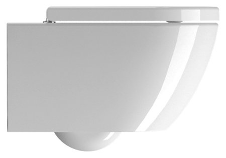 Чаша унитаза подвесная GSI Pura 881511_УЦ/5 цвет белый без сиденья безободковая душевой смыв (темные пятна на ободке)