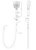 Душевой гарнитур BelBagno ANCONA BB-DFS-5-CRM настенный хром