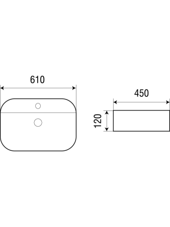 Раковина из сантехнического фаянса WeltWasser WW SK 10000003826 60х50 подвесная цвет белый 1 отверстие под смеситель