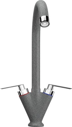 Смеситель для кухни Ulgran Classic U-011-309 на мойку серый - фото 2