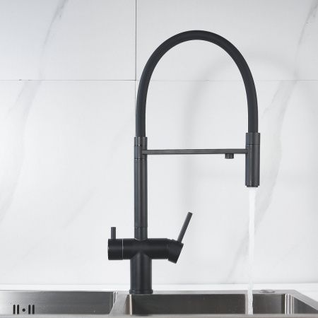 Смеситель для кухни Shevanik S178H на мойку черный