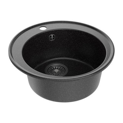 Кухонная мойка Maretti KT475-BL 48х48 цвет черный поверхность матовая - фото 4