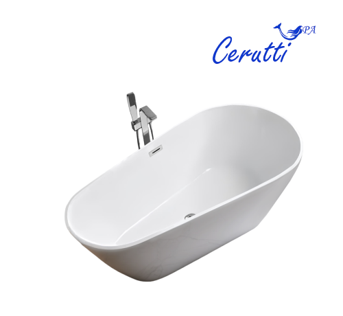 Ванна акриловая Cerutti SPA CT10503 170х80 отдельностоящая овальная - фото 3