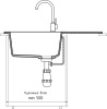 Кухонная мойка Granfest Rondo R-750L графит 75х46 цвет графит поверхность матовая